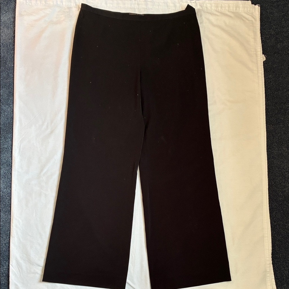 George ME Mark Eisen Black Wide Leg Trousers Pants Size 16